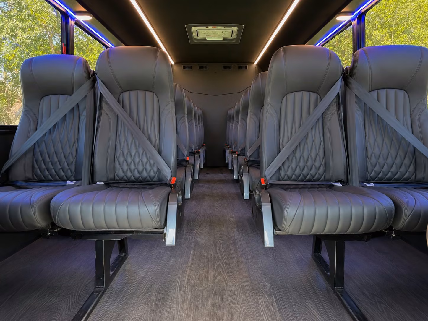15 passenger minibus interior